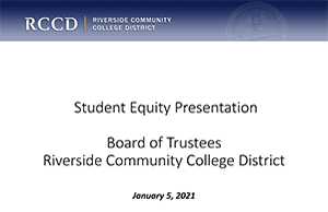 student equity presentation