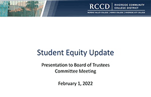 student equity update