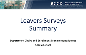 leavers survey summary
