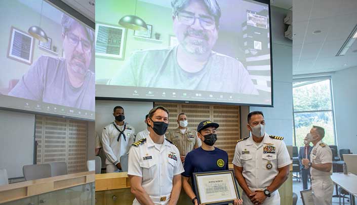 Associate Professor Honored by Navy for Impact on Students