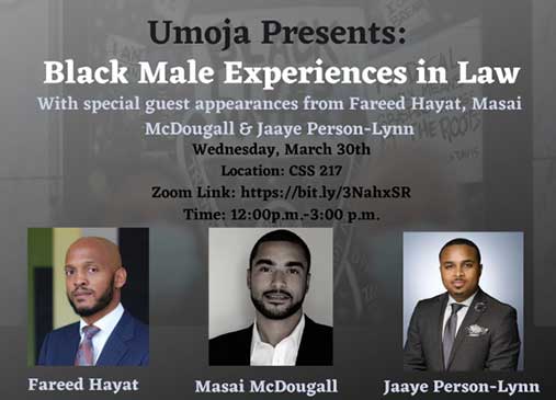 Norco College Umoja Presents Black Male Experiences in Law on March 30