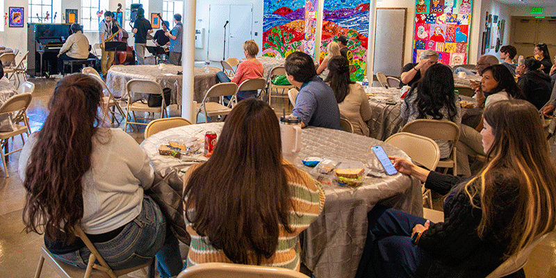 jazz ensemble playing for people